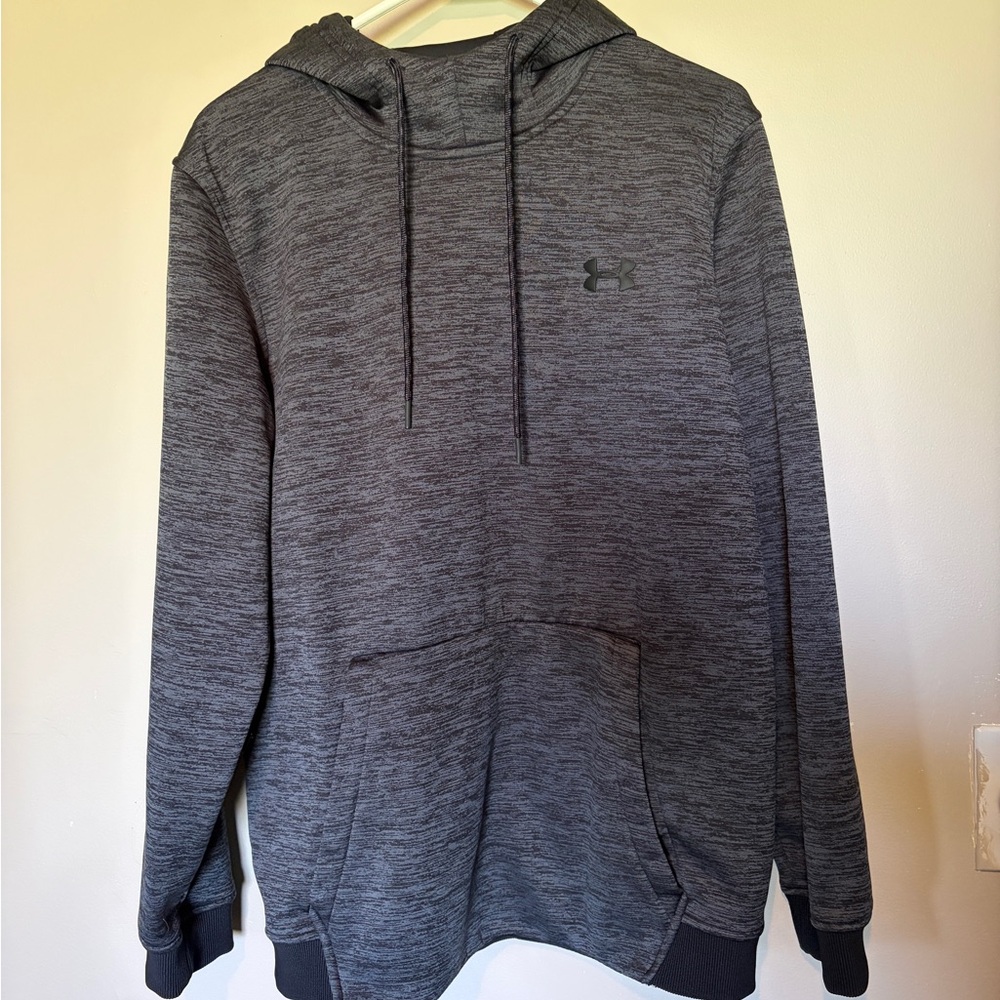 LG Men's Womens Unisex Large Charcoal Gray Under ArmouHooded Pullover Sweatshirt